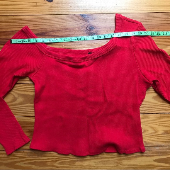Fashion Nova Red Asymmetrical Sleeve Sweater, 1X - Picture 8 of 10